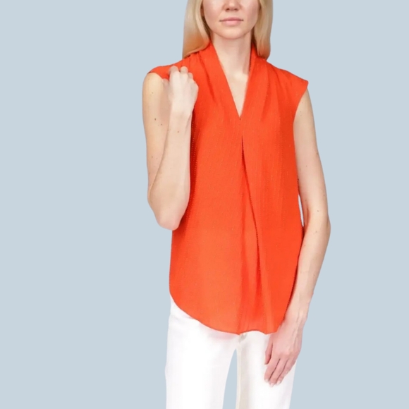 MICHAEL Michael Kors Tops - Michael Kors pinstripe crepe pleated top